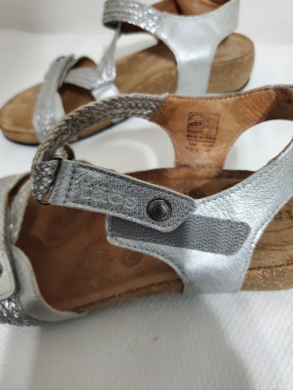 Taos Footwear Beige Braided Leather Sandals - Picture 11 of 13